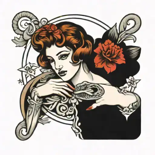 Gemini Zodiac Sign Tattoo Design