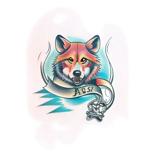 Raben Wolf Germanische Runen