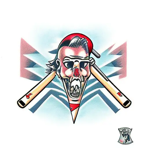 Television Hit With Baseball Bat