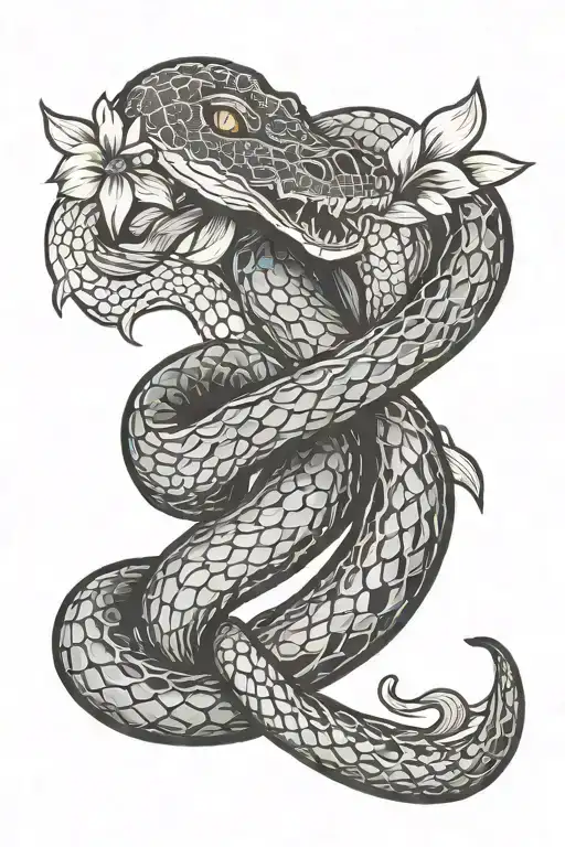 Mean Snake With Calalily