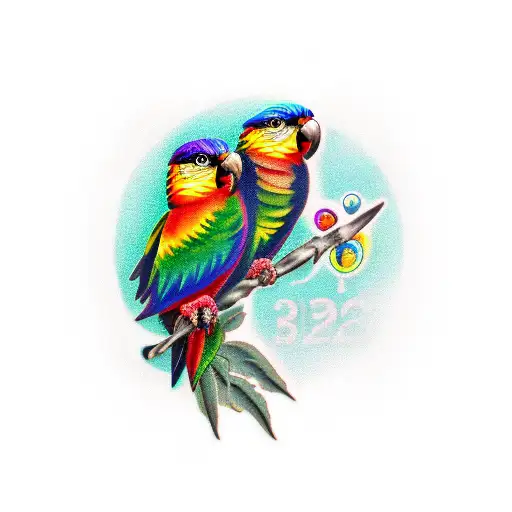 Mutated Rainbow Lorikeet With Two Heads
