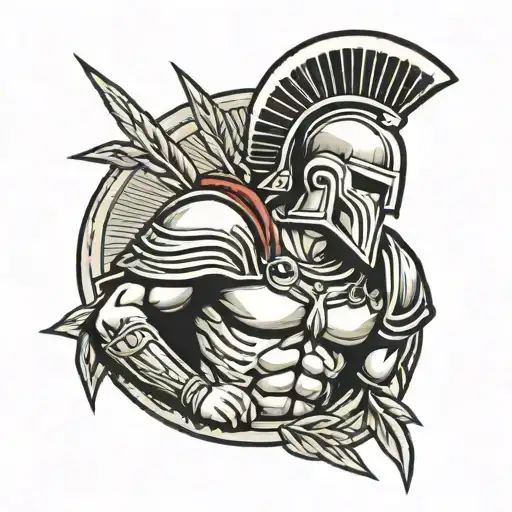 Spartan With An Outline