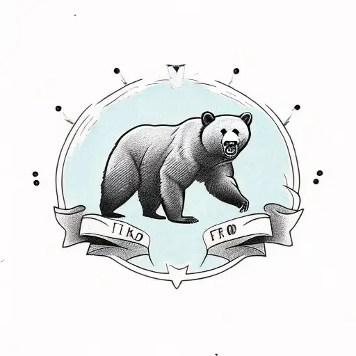 Standing Black Bear With One Paw Raised In The Air