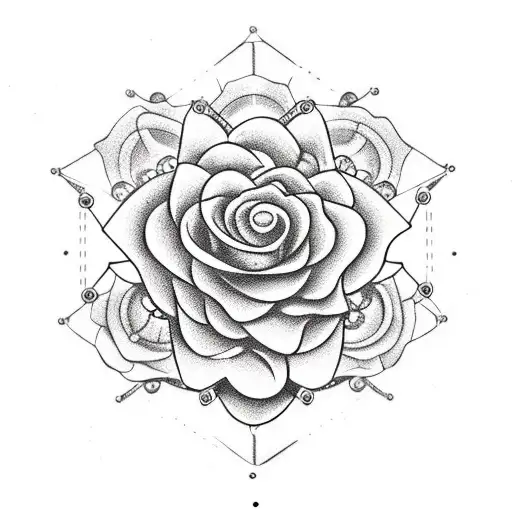 A Steampunk-inspired Mechanical Rose With Intricate Gears And Cogs Intertwined With The Petals