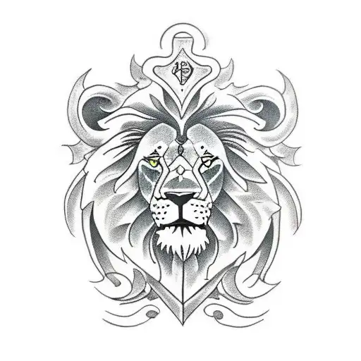 Lion Emerging From The Seal Of Solomon
