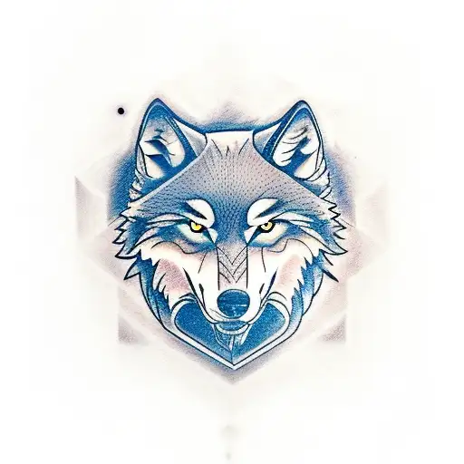 Wolf With Younger Furthark Writing Around It Saying Be Better Be Stronger