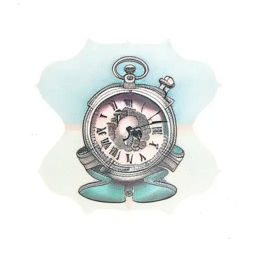 Key With Clock In The Center