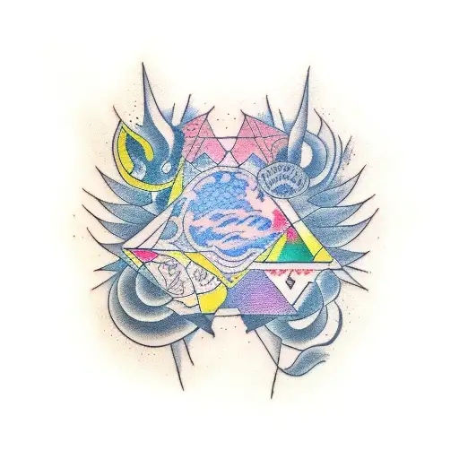 An Abstract Design Incorporating Lyrics From A Lil Peep Song