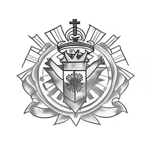 Ordem De Cristo Cross And Greek Leafs Crown