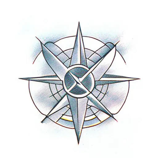 Phoenix Woth Arrow And Compass Signifies Direction And Destination