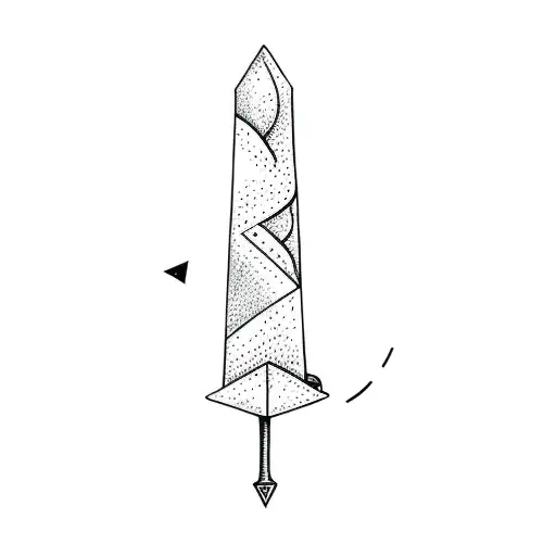 A Black Triangle With A Black Handle