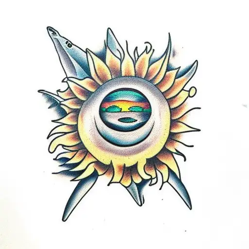 Sunflowers With Shark