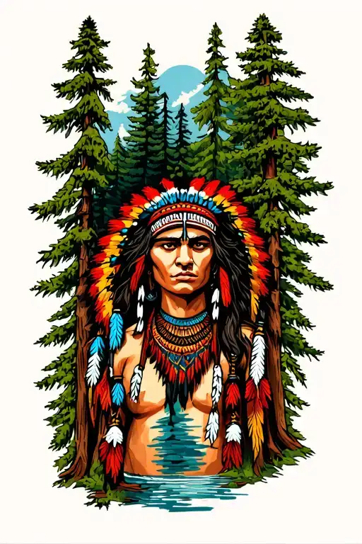 Cherokee Forest Scene