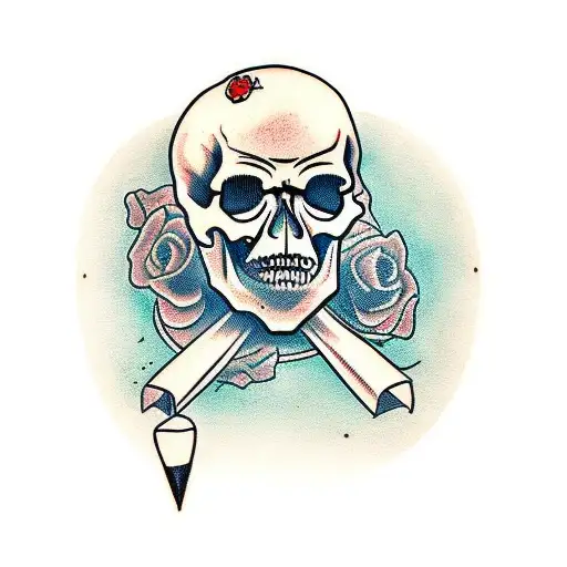 Skull Man Wearing Suit