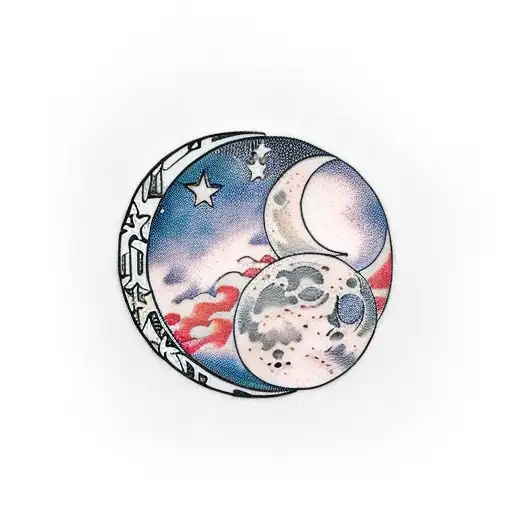 Moon With Diamond Shape