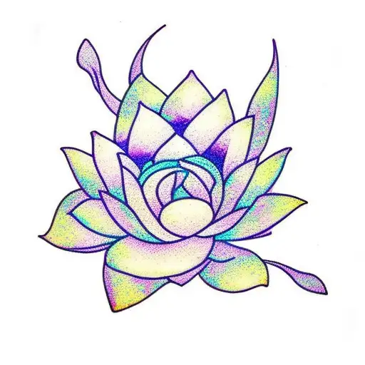 Purple Blue Fairy Lotus Flower