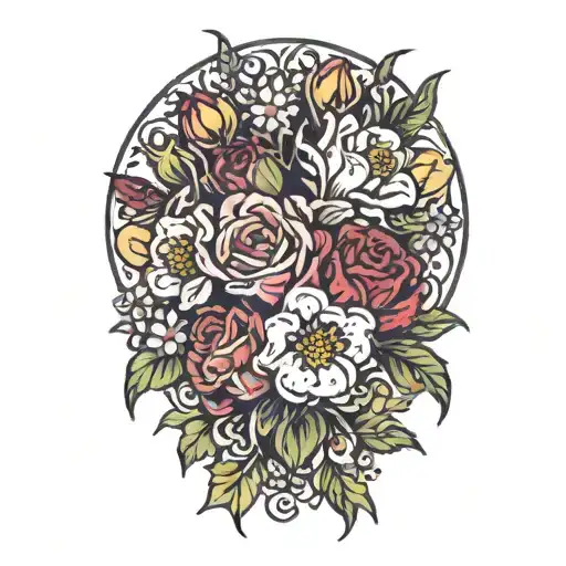 January February September October December Birth Flower Bouquet