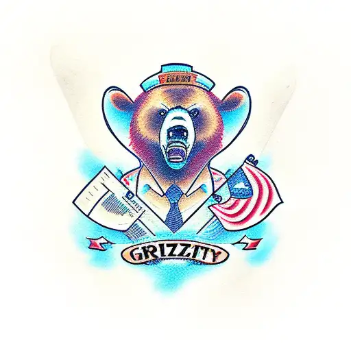 Business Man Grizzly Bear