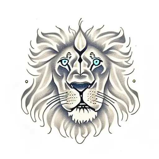 Lion Hand Tattoo With Glowing Eyes