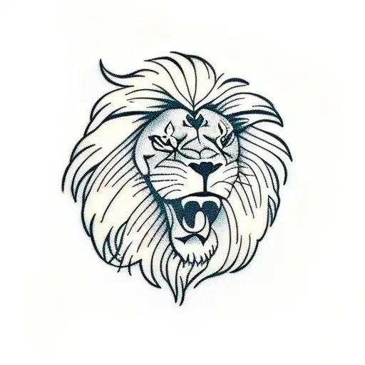 Lion Head In The Shape Of A Cross