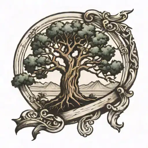 Tree With Metal Bands