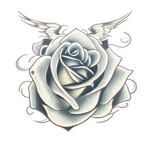 Rose Wrapped Around A Dragon