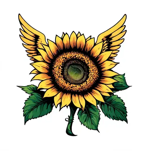 Sunflower And Wings