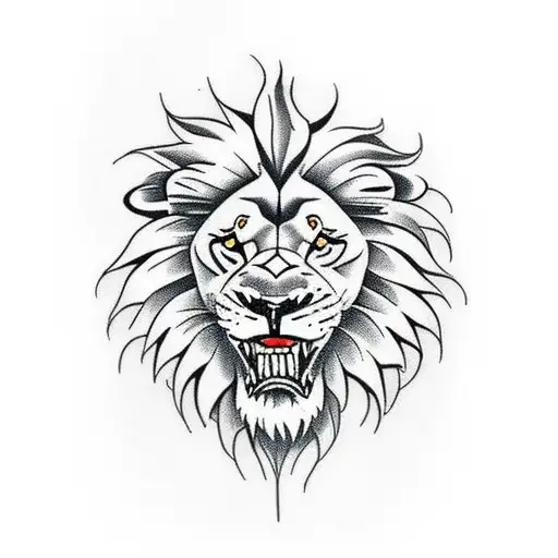 Lion That Is Worn Down From Battle But Emerges Victorious