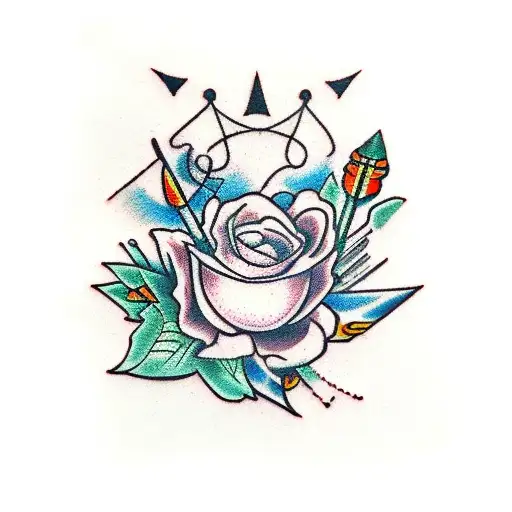 Arrow With Flowers And Butterflies