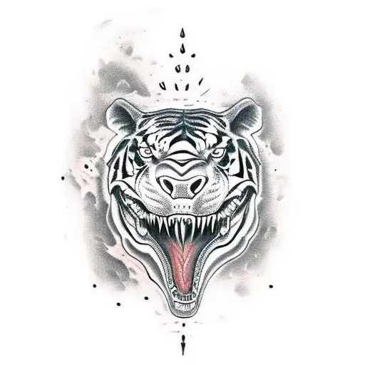 Crocodile Head On Tiger Body