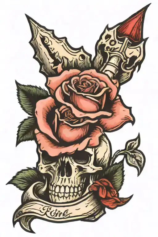 Rose And Bone Hand