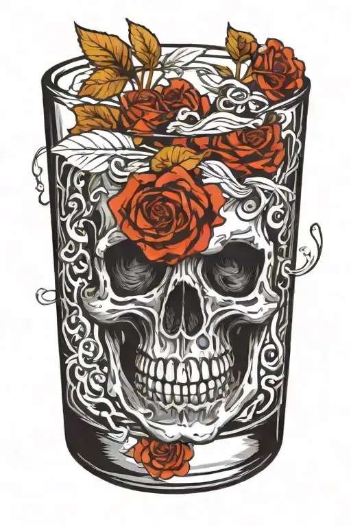 Rest My Chemistry Whisky Glass Skull