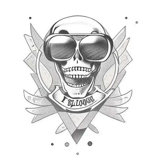 Full Body Skeleton Sunbathing With Sunglasses