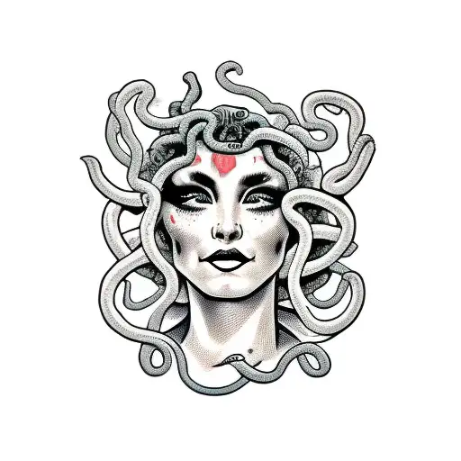 Medusa Crying Holding Her Eyes