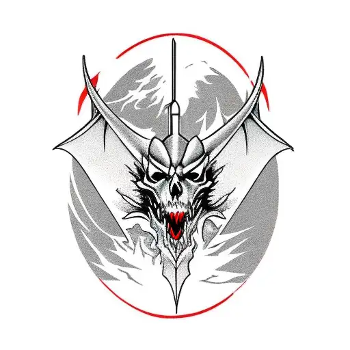 Dragon Wagner Group Logo Around The Hand Sword Skull Leaves Ak-47 And Death In The Hood