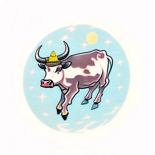 Cow Jumping Over The Moon