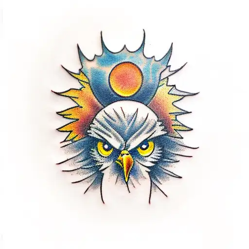 Eagle With Glowing Eyes