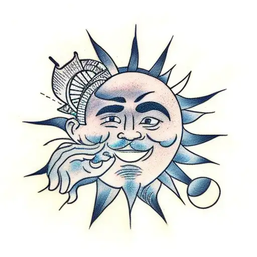 A Man Carries The Sun With