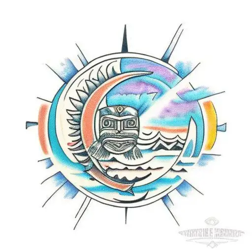 Sun And Moon Polynesian Style