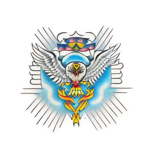 Two Headed Eagle With Glowing Eyes