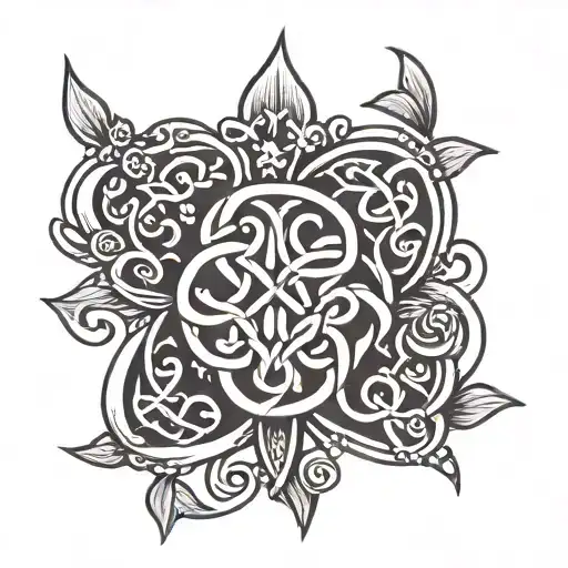 A Celtic Knot Design Incorporating The Initials Of Each Grandchild