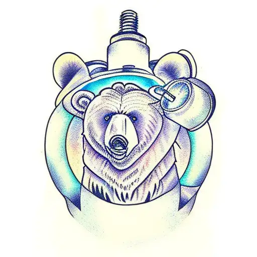 Bear Holding Lantern