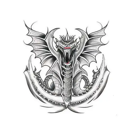 Traditional Style Motorbike Adorned With Dragon Motifs And Patterns