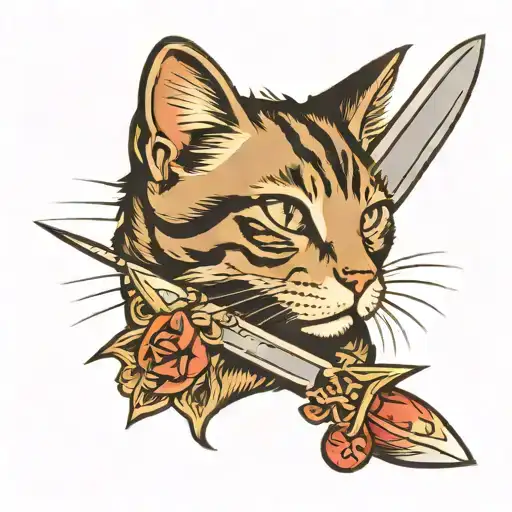 Cat With Dagger