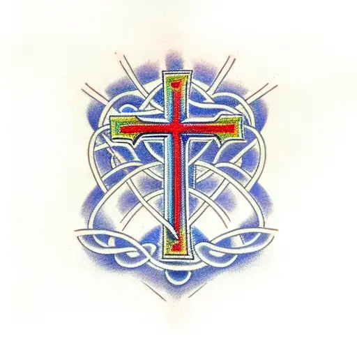 Christian Cross With Scales