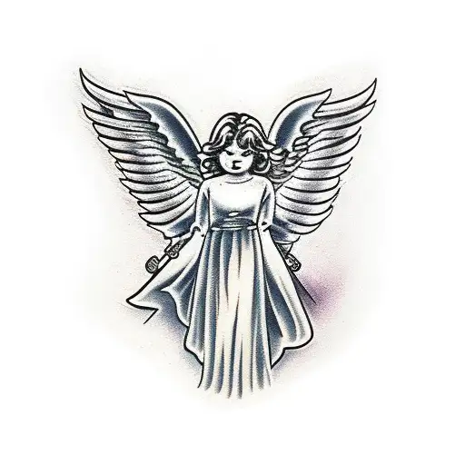 Angel Rising From Burning Ash