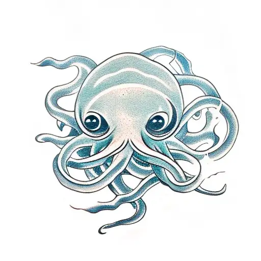 Giant Octopus Attacking A Japanese Submarine