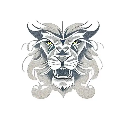 Lion Morphing Into Bull