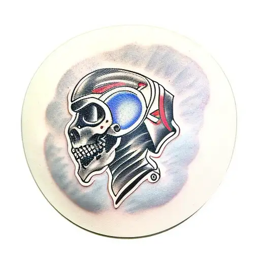 Side Profile Black Motorcycle Helmet