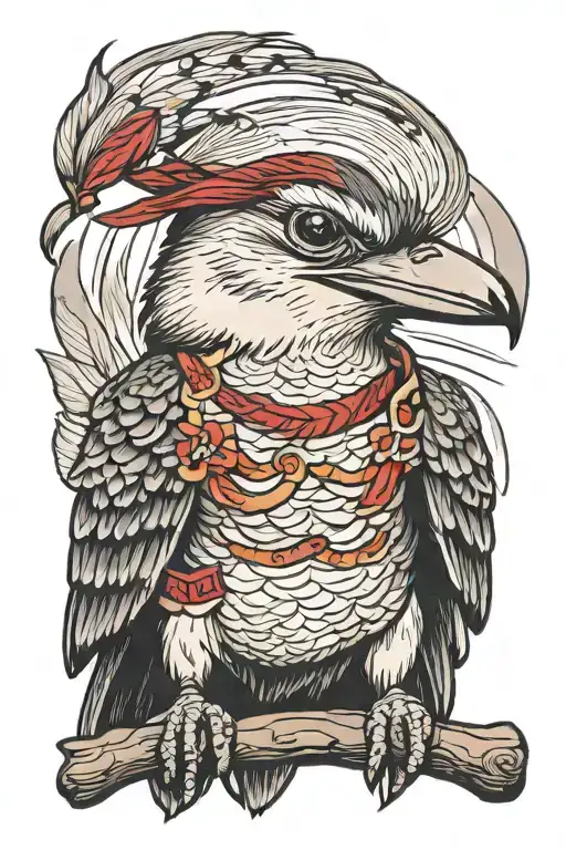Kookaburra Wearing Mma Fighter